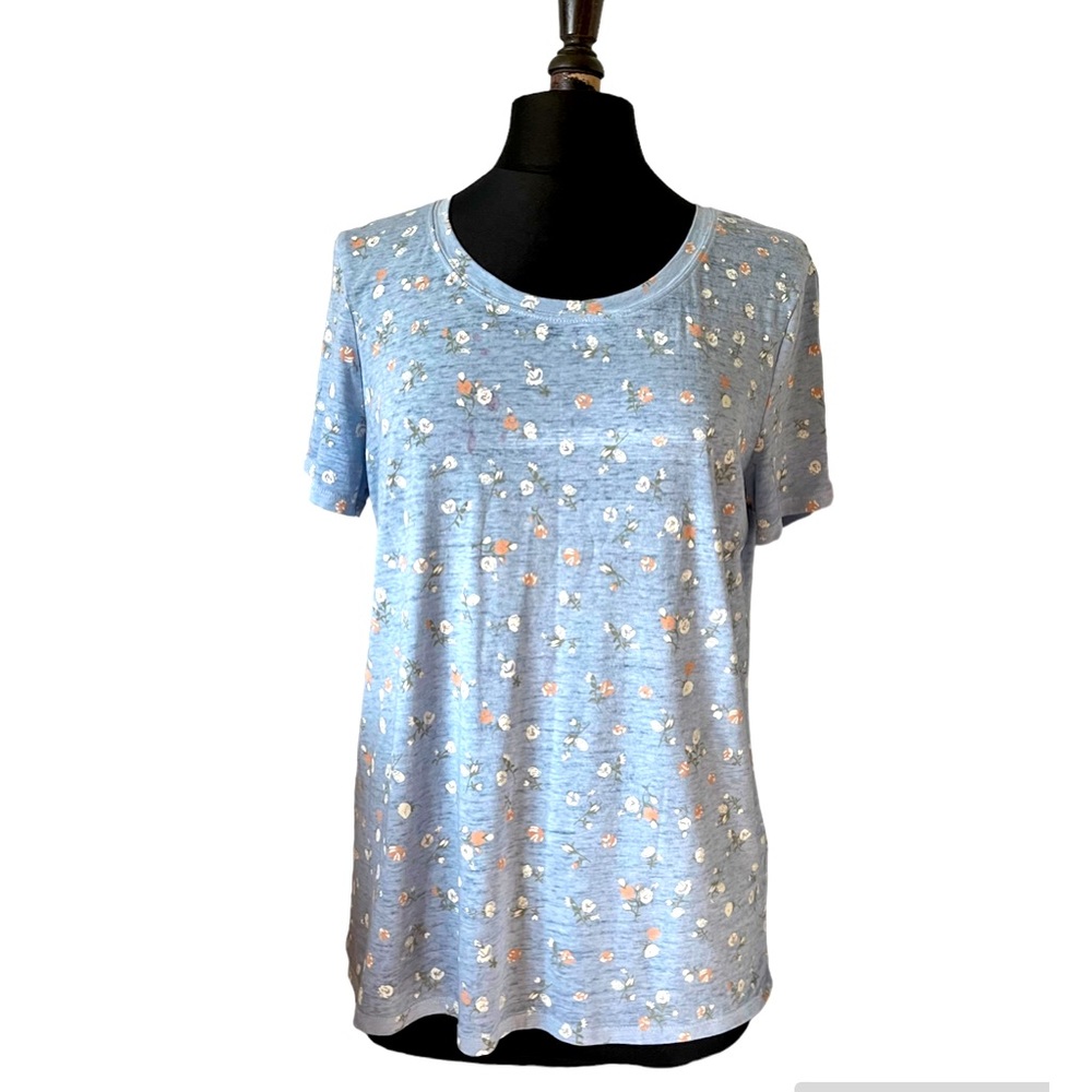 C&C California Light Blue Women’s Short Sleeve Top Sz M